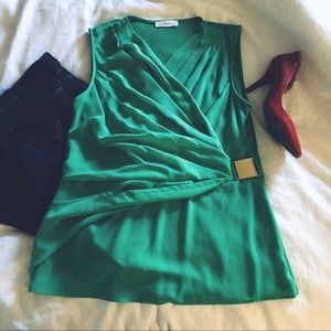 Calvin Klein Emerald Green Blouse Sleeveless